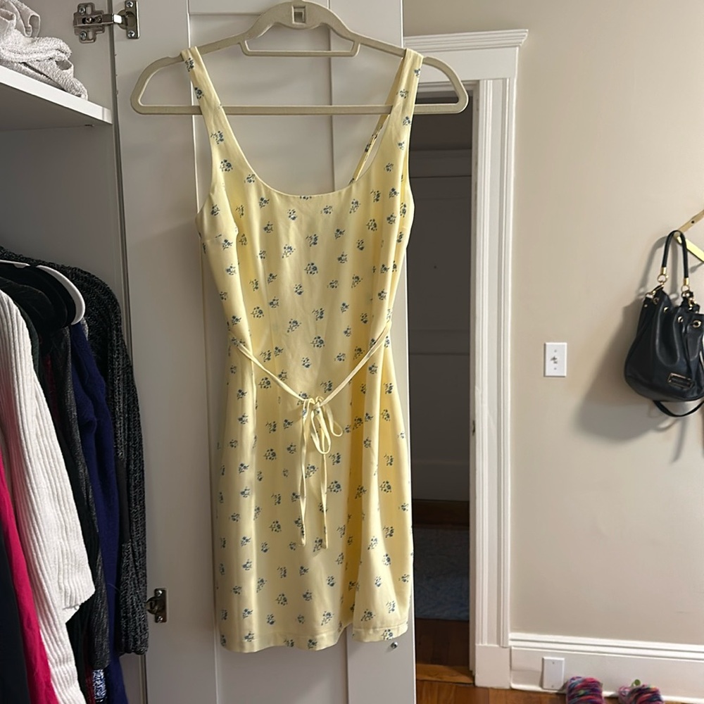 Abercrombie & Fitch Yellow Floral Mini Dress